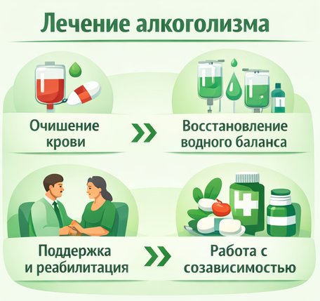 лечение алкоголизма в Гусиноозёрске этапы